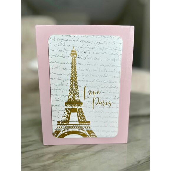 Paris Eiffel Tower Decorative Wood Plaque - Picture 1 of 3
